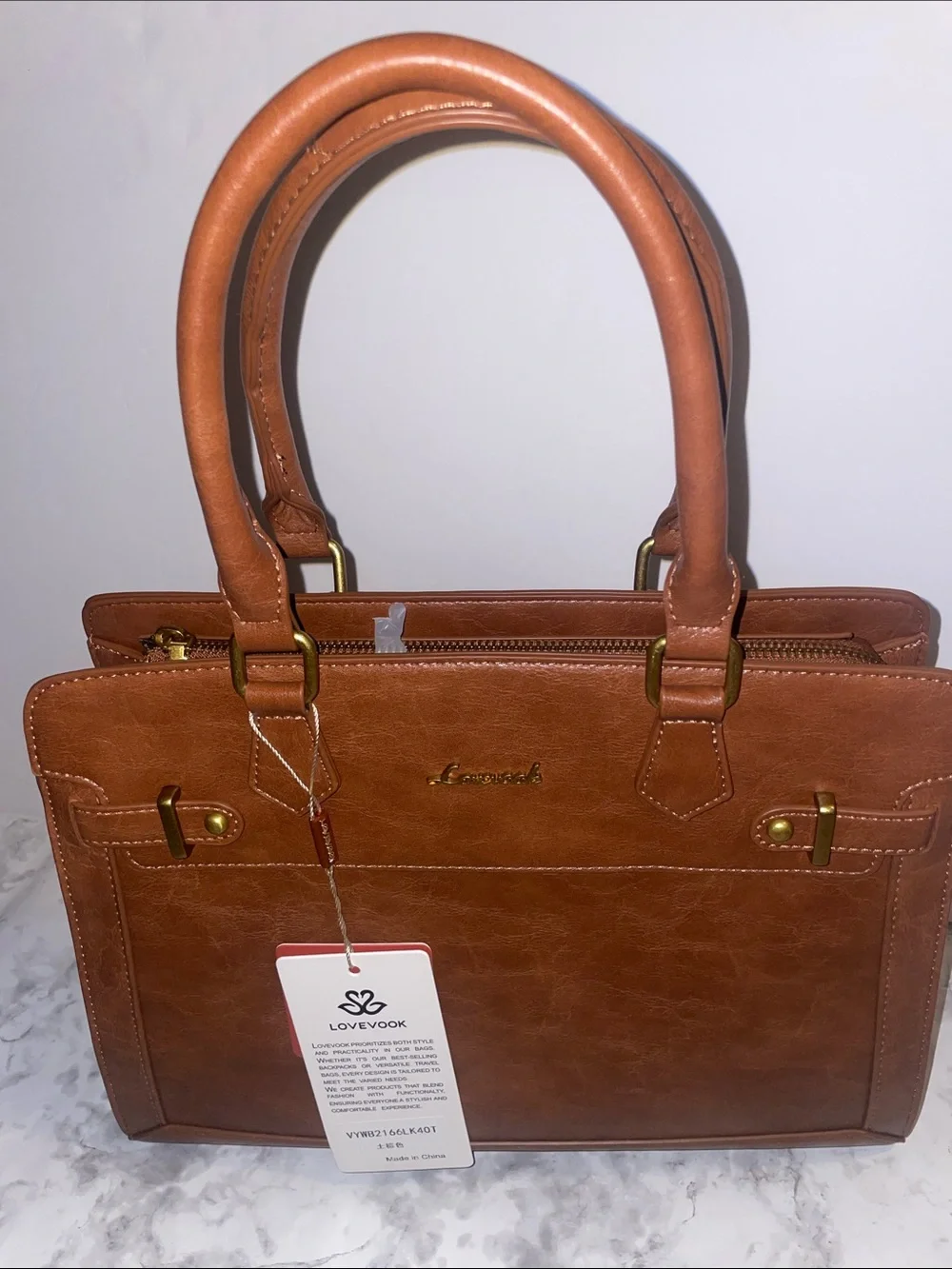 N/A tan satchel